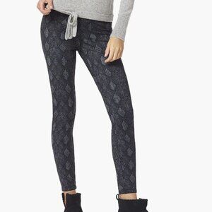 HUE Women's Reversible Ponte Leggings, Snake/Black 3X